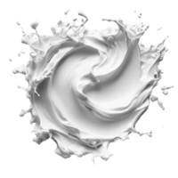 Creamy white paint splash creating dynamic motion and texture png