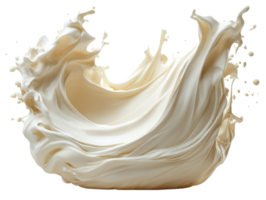 Creamy liquid splash creating dynamic motion and texture png
