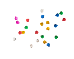 Colorful decorative shells scattered on transparency background create vibrant display png