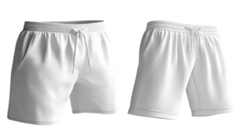White shorts with pockets and drawstring png