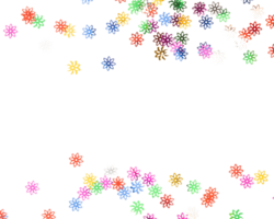 Confetti Colorful flowers scattered on transparency background create vibrant and cheerful atmosphere png