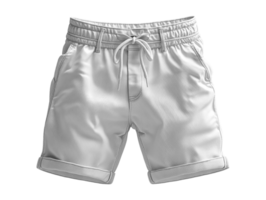 leve branco calção com elástico cós e cordão, perfeito para verão vestem png