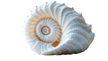 beautiful spiral seashell with intricate patterns and smooth texture, showcasing nature artistry png