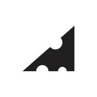 Logo triangle cheese minimalist unique design vector