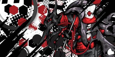 Mosquito illustration with abstract textured dark background vector