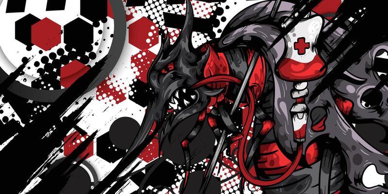 Mosquito illustration with abstract textured dark background