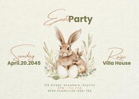 Easter Party Invitation template