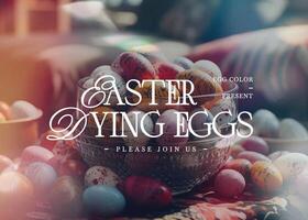 Easter Event Invitation Cards Landscape Version template