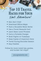 Top 10 Travel Hacks template