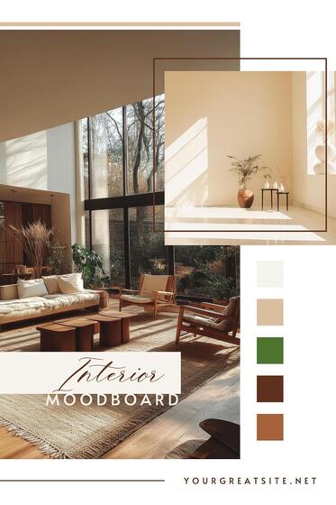Aesthetic Interior Moodboard Pin Cover