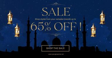 ramadan promotion sale for social media ads template