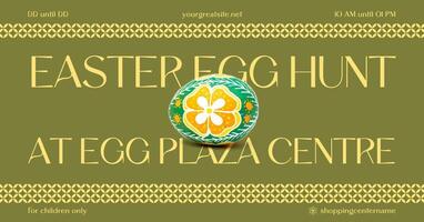 Easter Children Activity at Shopping Center Facebook Ads Template