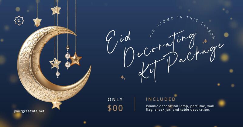 Blue Eid Decorating Kit Package Facebook Ads