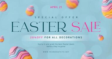 Blue Easter Decoration Sale Facebook Ad template