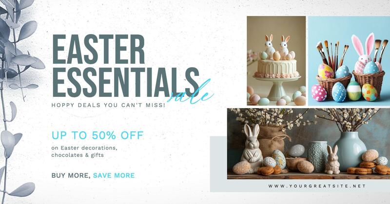 Minimalist Easter Essentials Sale Facebook Ad