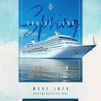 Spring Cruise Tour Vacation Ad Instagram With Cruise Ship Sailing at Ocean for Instagram Post template
