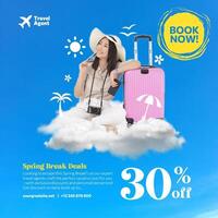 Spring Break Travel Agent Promo template