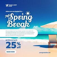 Spring Break Travel Promo Post template