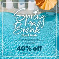 Spring Break Hotel Deals Promotion template