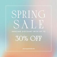 Gradient Minimalist Spring Sale Instagram Post template