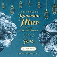 Ramadan Iftar Promo for Instagram Post template