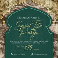 Ramadan Kareem Special Iftar Package for Instagram Post template