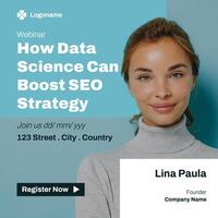 SEO Strategy Webinar Linkedin Post template