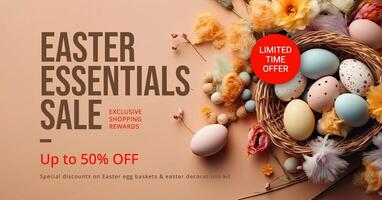Brown Easter Essentials Sale Facebook Ad template