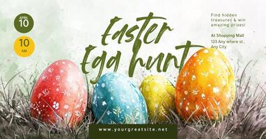 Easter Egg Hunt Activity Facebook Ad template