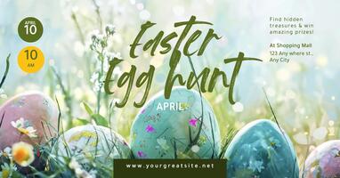 Easter Egg Hunt Activity Facebook Ad template