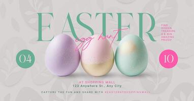 Minimalist Easter Egg Hunt Facebook Ads template