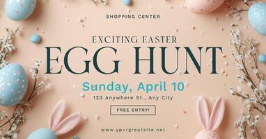 Easter Egg Hunt Activity Facebook Ad template