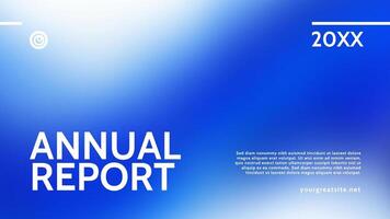 Simple Blue White Business Annual Report Template