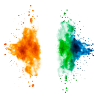 Abstract Colorful Ink Splash Patterns on png