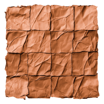 skrynkliga brun papper textur med fyrkant mönster och skuggor png