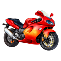 Red Sport Motorcycle with Sleek Design and Powerful Performance png