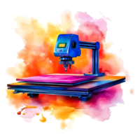 Cutting-Edge 3D Printing Technology on Vibrant Artistic Background png