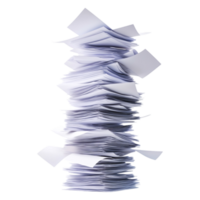 Piled Paper Sheets Background Displaying Office Clutter and Mess png