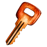 Wooden Texture Key with Simple Design and Clear Features png