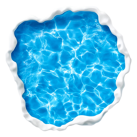 Top View of Clear Swimming Pool Water with Waves and Reflections png