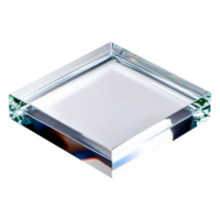 Clear Glass Square Plate with Elegant Edge for Decorative Display png