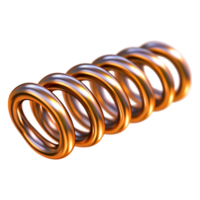 Golden Spring Coil with Smooth Surface and Reflective Finish png