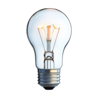 Illuminating ideas light bulb in studio setting png
