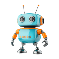 Playful robot character studio 3d model creative side view png