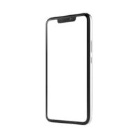 Clean mobile device display mockup in digital studio png