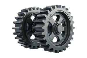 Machinery operation gears in factory setting display png