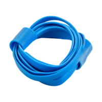 Blue rubber band action studio product image close-up png