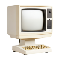 Vintage computer display retro concept studio image png