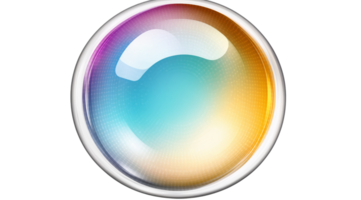Abstract colorful orb with gradient colors on transparent background png