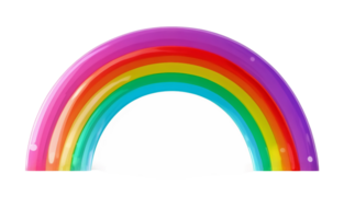 arc en ciel gonflable bassin flotte sur transparent Contexte png